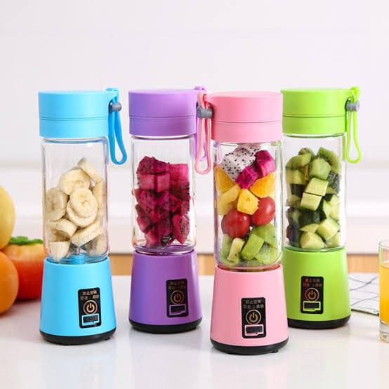 USB Chargeable Juicer Blender 6 Blades – 380ml Portable Smoothie Maker