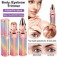 2-in-1 USB Rechargeable Eyebrow Trimmer & Facial Hair Remover for Women | Portable Precision Hair Shaver